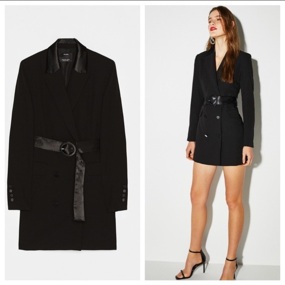 blazer style dress bershka